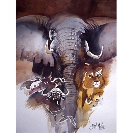 Carolines Treasures Carolines Treasures JMK1199CHF Elephant; Lions And More Flag Canvas House Size JMK1199CHF